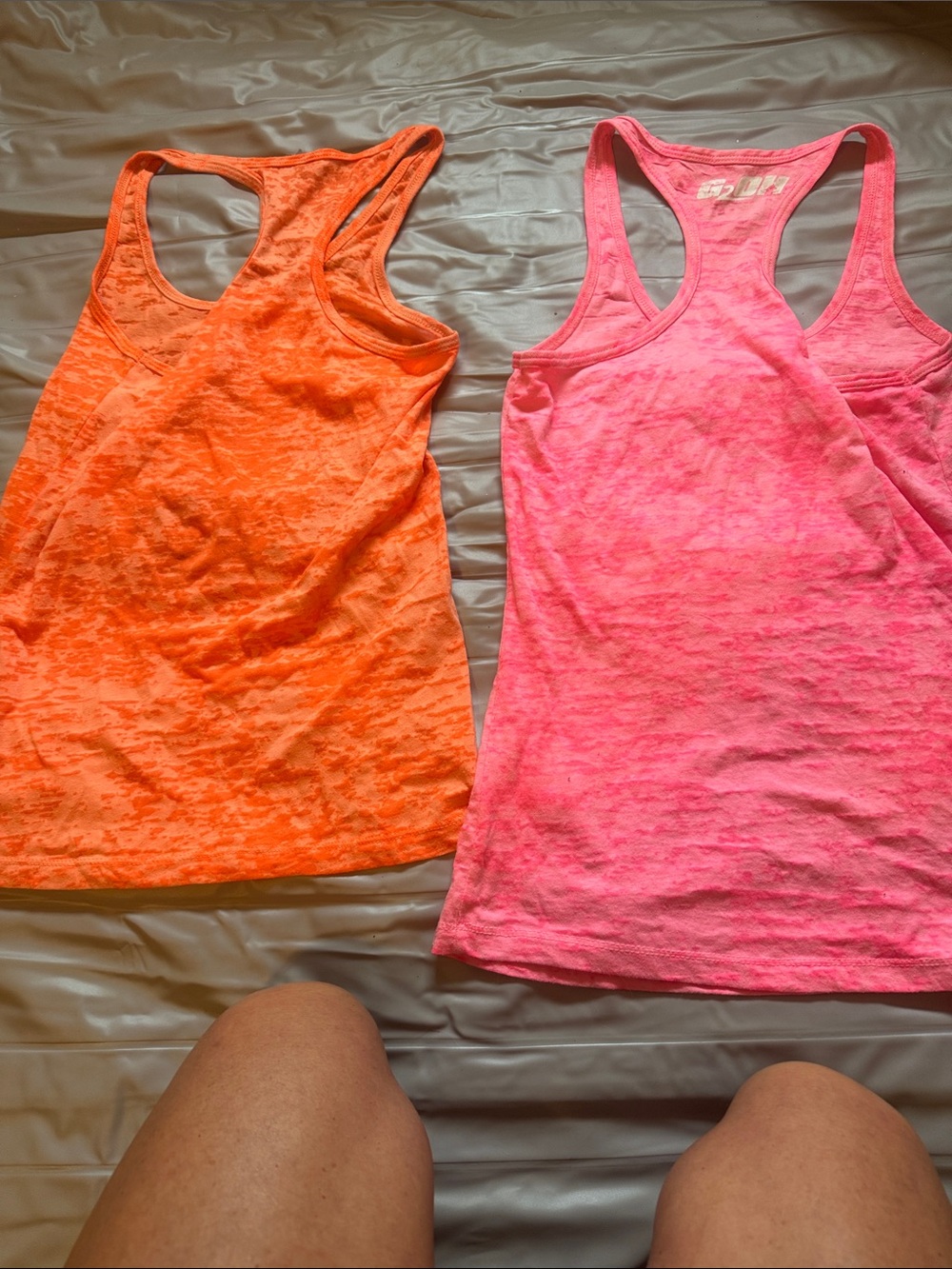 Racerback Tank - "Suns Out Buns Out" pink orange sunshine & whiskey bundle. SM - Picture 4 of 4